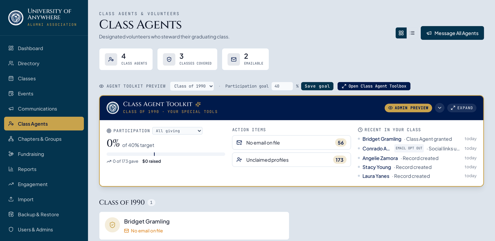 AI finds everyone — Class Agents keep them found